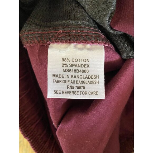 Michael Brandon Essentials Mens Burgundy Drawstring Shorts Size L Cotton Blend - Picture 4 of 7